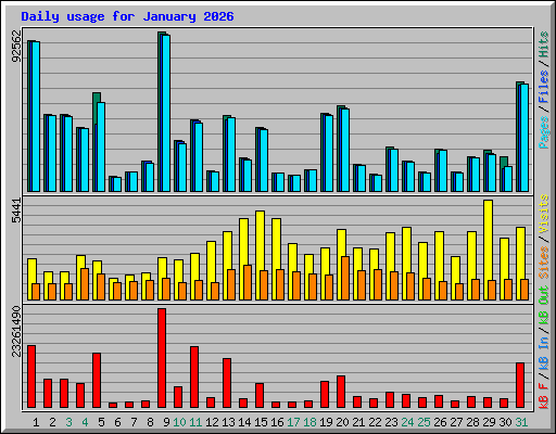 Daily usage for January 2026