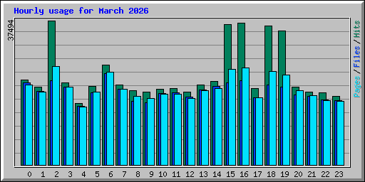 Hourly usage for March 2026