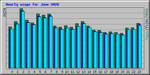 Hourly usage for June 2026
