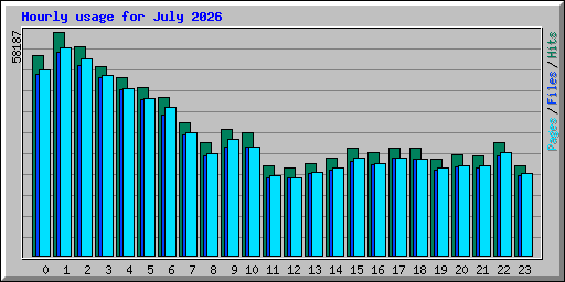 Hourly usage for July 2026
